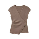 MUJER 2025 Baggy Pants Set 2 Piece Woman Summer Wide Leg Pants Women's Suit Knit Sleeveless Top Woman Outfit Casual Lady Sets