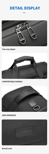 OZUKO Waterproof Bag Bagsmart Handbags Large Capacity Carry On Luggage Bags Men Business Duffel Shoulder Outdoor Tote Weekend