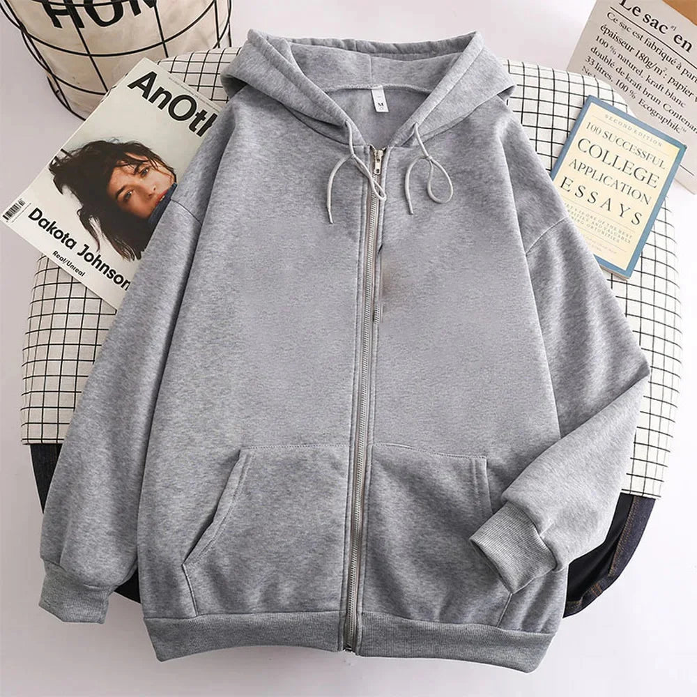 Men’s Solid Zip-Up High Street Hoodie