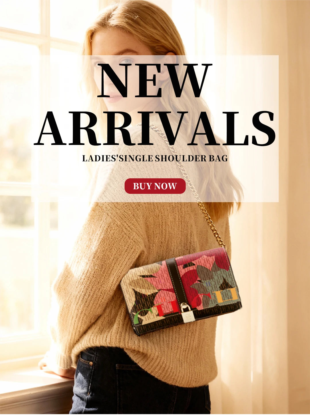 CH Women Crossbody Bag Floral Print Chain Shoulder Bag Fashion Designer Flap Bag Luxury PU Leather Purse For Daily Use