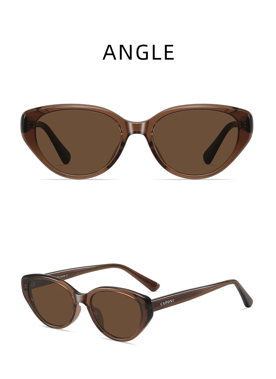 CAPONI Cat Eye Polarized Sunglasses for Women