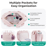 Women's Large Capacity Multi-Pocket Tote Shoulder Bag