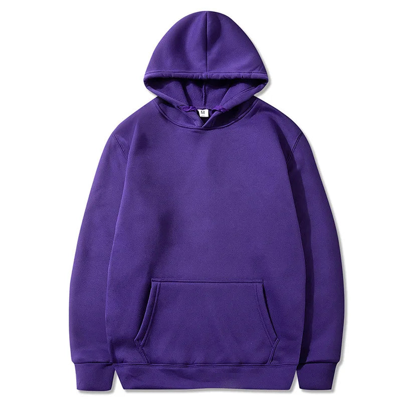 Men’s Classic Solid Color Pullover Hoodie