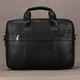 Luufan Genuine Leather Men's Business Handbag 15" Laptop Briefcase Bag Male A4 Document Shoulder Message Computer Bag Work Tote