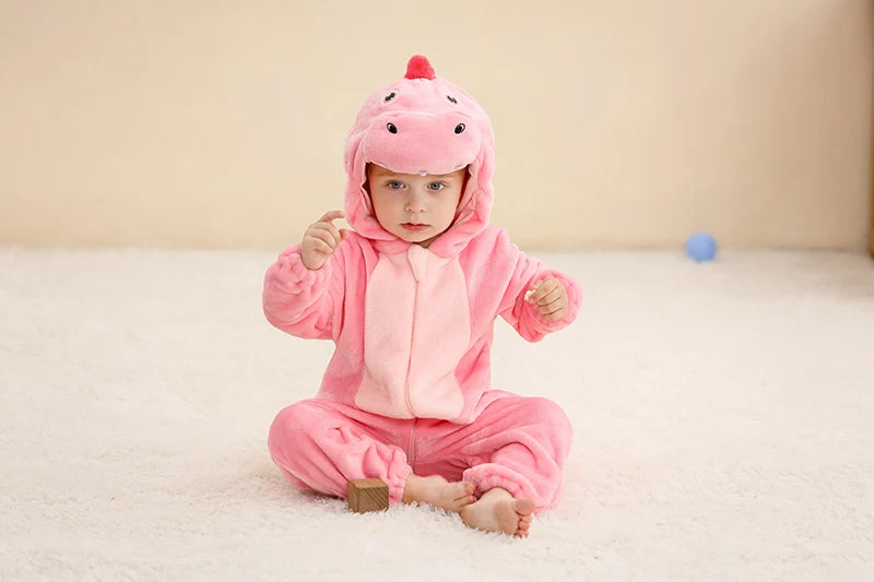 Plush Hooded Baby Winter Romper