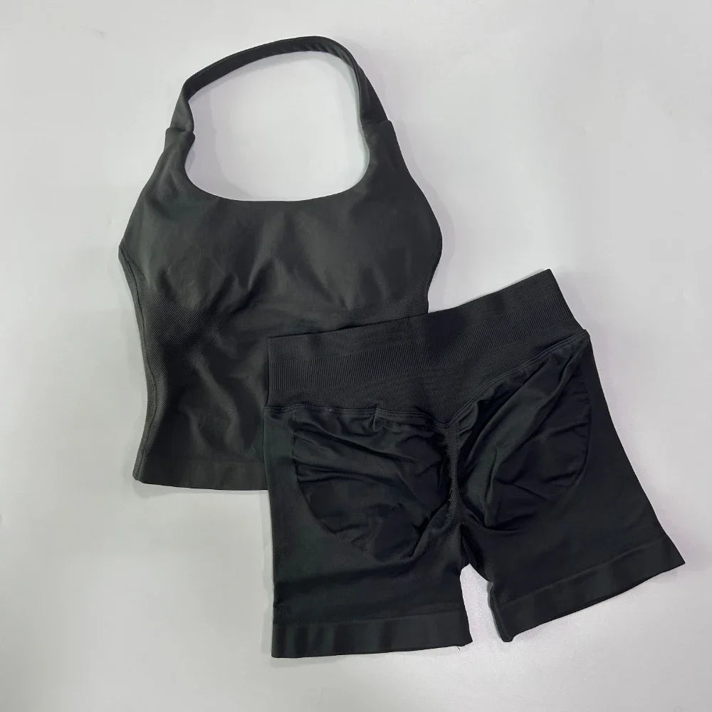 Seamless Halter Yoga & Fitness Set