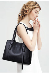 Genuine Leather Tote Bag Luxury Designer Women's Shoulder Bag Large Capacity Women Bags High Quality Soft Cowhide Female Handbag