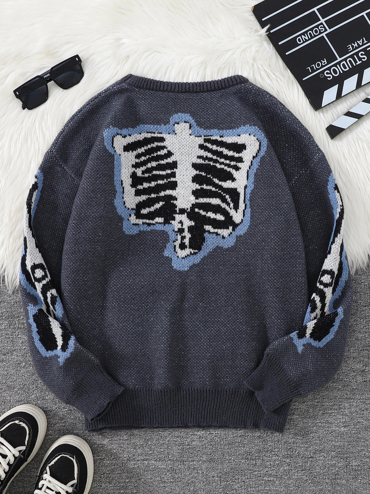 Men's Butterfly Jacquard Knit Sweater