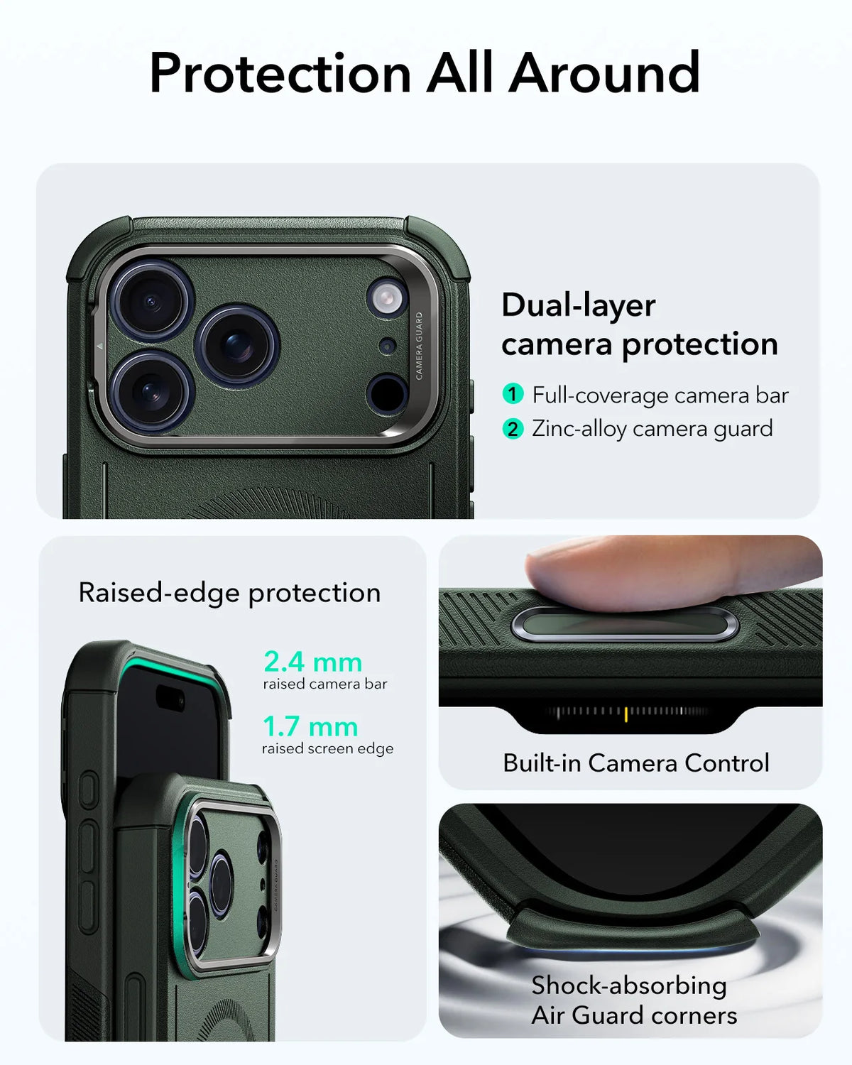 ESR Magnetic iPhone Case with Camera Stand