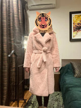 Luxury Faux Rabbit Fur Winter Overcoat