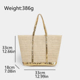 Women's Sequin Canvas Tote Bag