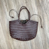 Luxury Designer Genuine Leather Cowhide Hand-woven Tote Bag High Quality Vintage Women's  Vacation Travel Beach Shoulder Bag
