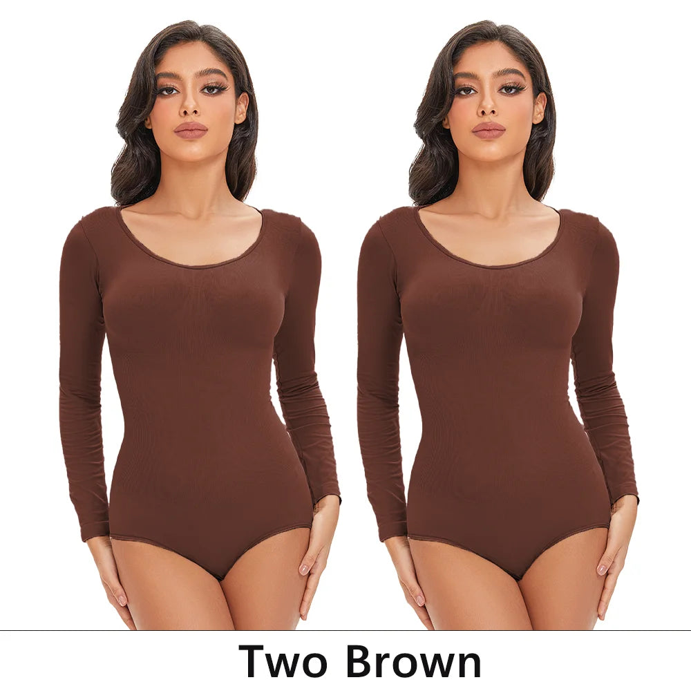 Seamless Tummy Control Long Sleeve Body Shaper