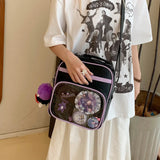 New Women Fashion Casual Backpack Preppy Style One Shoulder Crossbody Handbag Original Niche Design Girl Ulzzang Ita Bag
