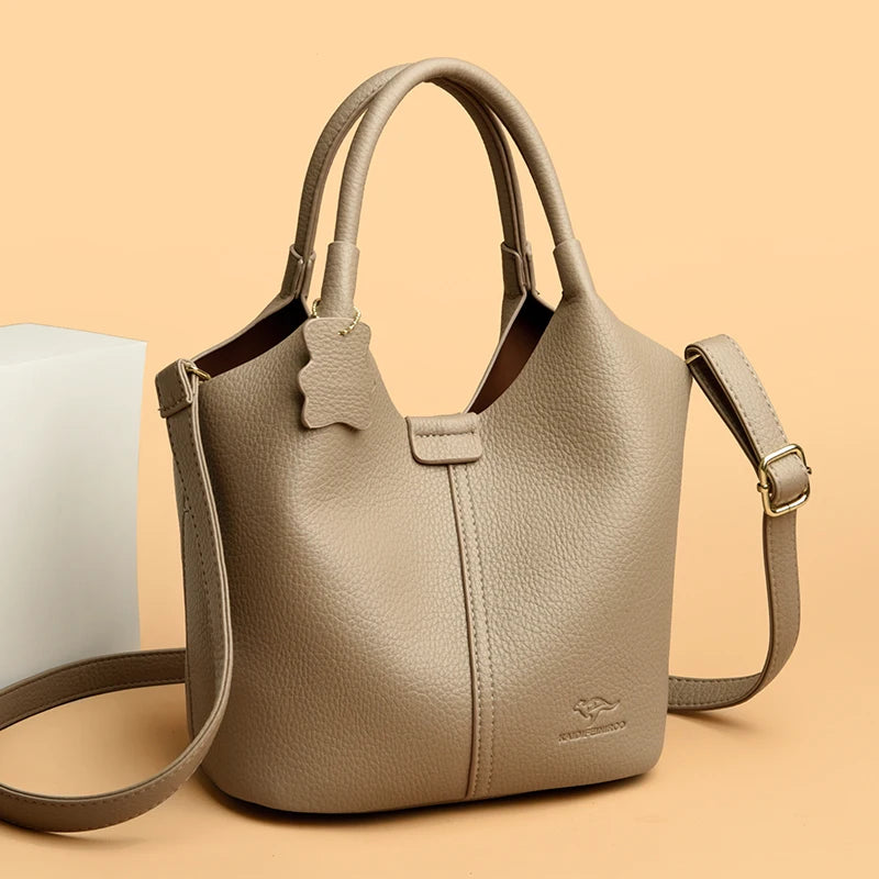 Brand High Quality Soft Leather Large Capacity Top-handle Bags Female Handbags Women Shoulder Crossbody Totes Messanger Bag Sac