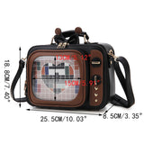 Novelty Tv Shape Ita Bag Retro Television Women Shoulder Bag Design Ita Backpack with Inserts Girls Crossbody Bag