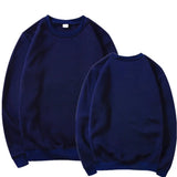Korean Fashion Men's Round Neck Sweatshirts Autumn Long Sleeves Vacation Pullovers Tops Casual Popular Man Solid Sweat Shirts