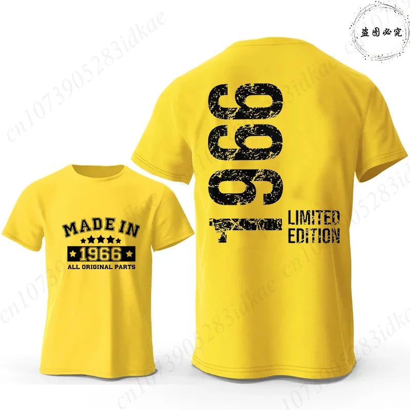60th Birthday Vintage Graphic T-Shirt — Made in 1966 Men's Short Sleeve Tee