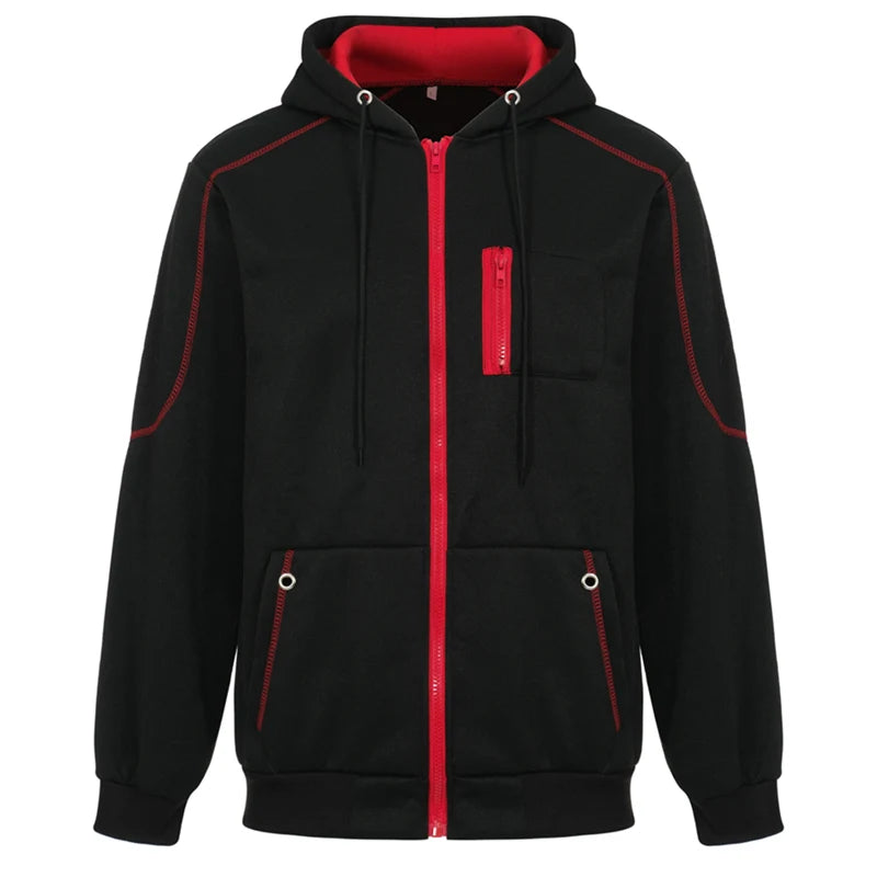 Men’s Fleece Zip-Up Hoodie with Pockets