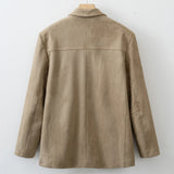 2025 Fall / Autumn Winter New Women Fashion Suede Basic Jacket Basic Blazer