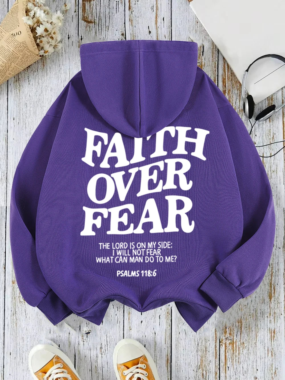 Faith Over Fear Fleece Hoodie