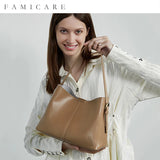 2025 New Women Bag Female Luxury Fashion Shoulder Bags Lady Soft 100% Cowhide Genuine Leather Niche Design Tote Bucket Handbag