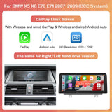 RoadTop 10.25"/12.3" Wireless CarPlay & Android Auto Screen for BMW X5 X6