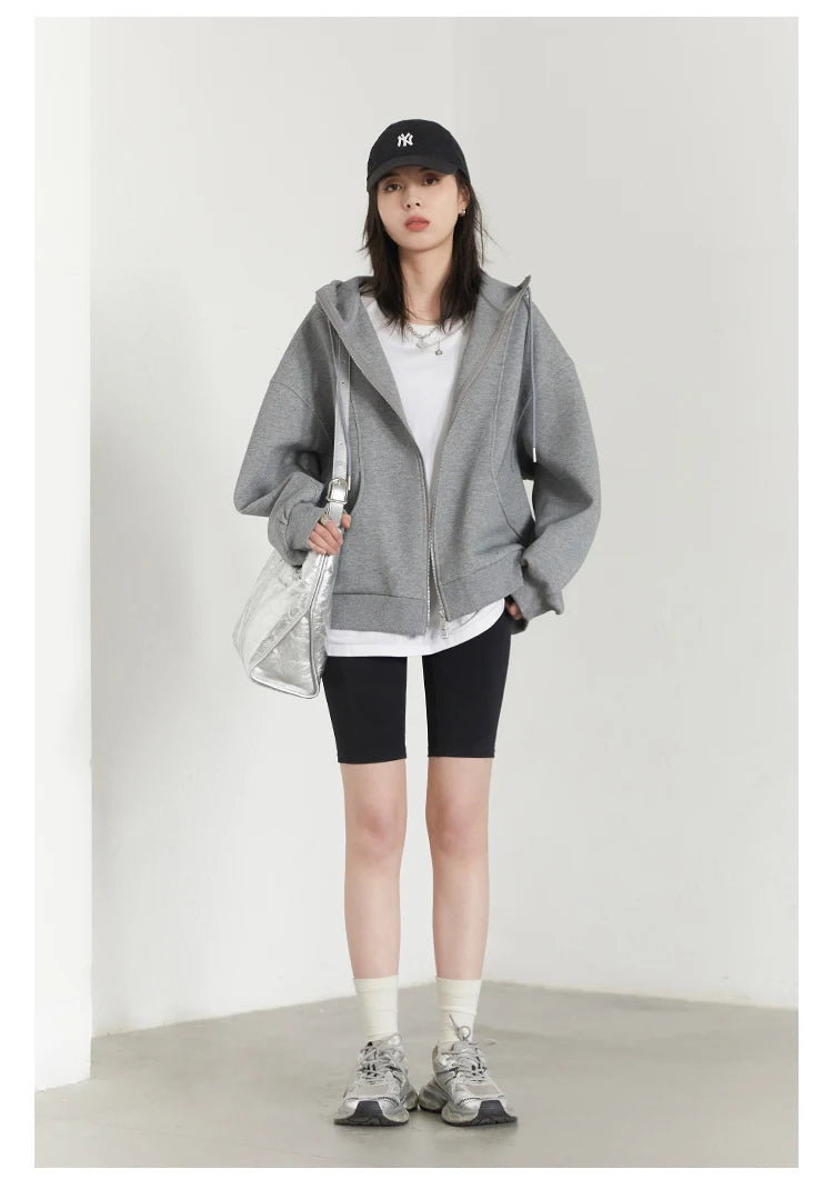Women’s Relaxed Cotton-Blend Drawstring Hoodie