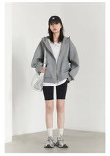 Women’s Relaxed Cotton-Blend Drawstring Hoodie