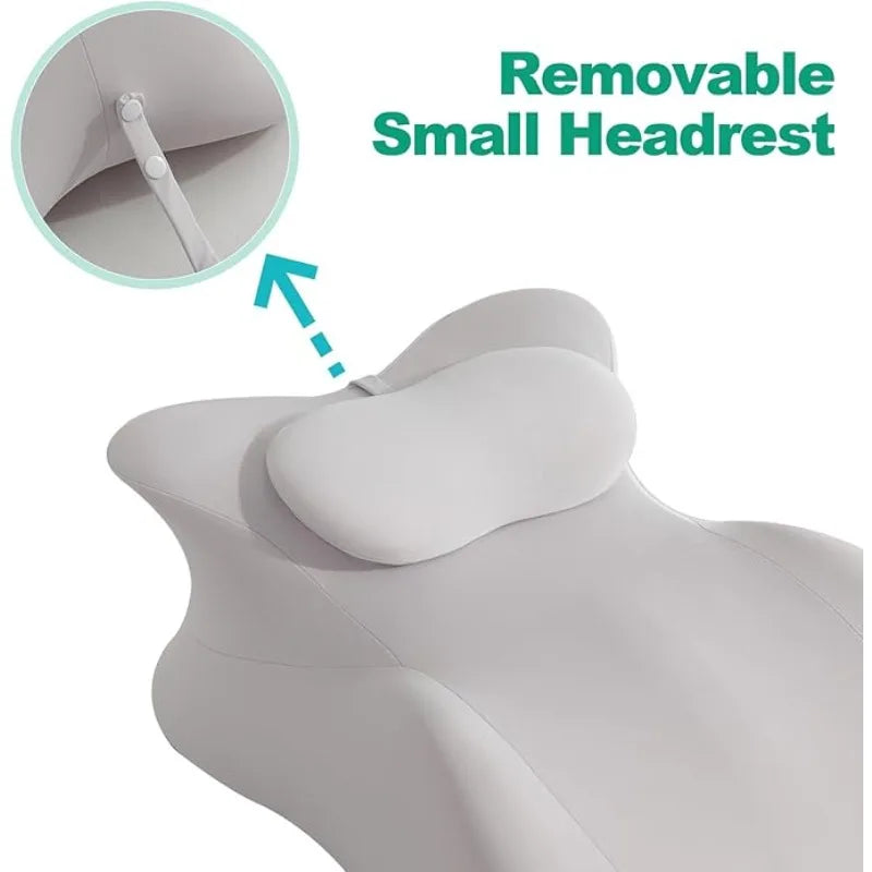 Adjustable Headrest Reading Pillow for Bed Adults - Memory Foam Back Support Wedge for Acid Reflux, Snoring & Legs