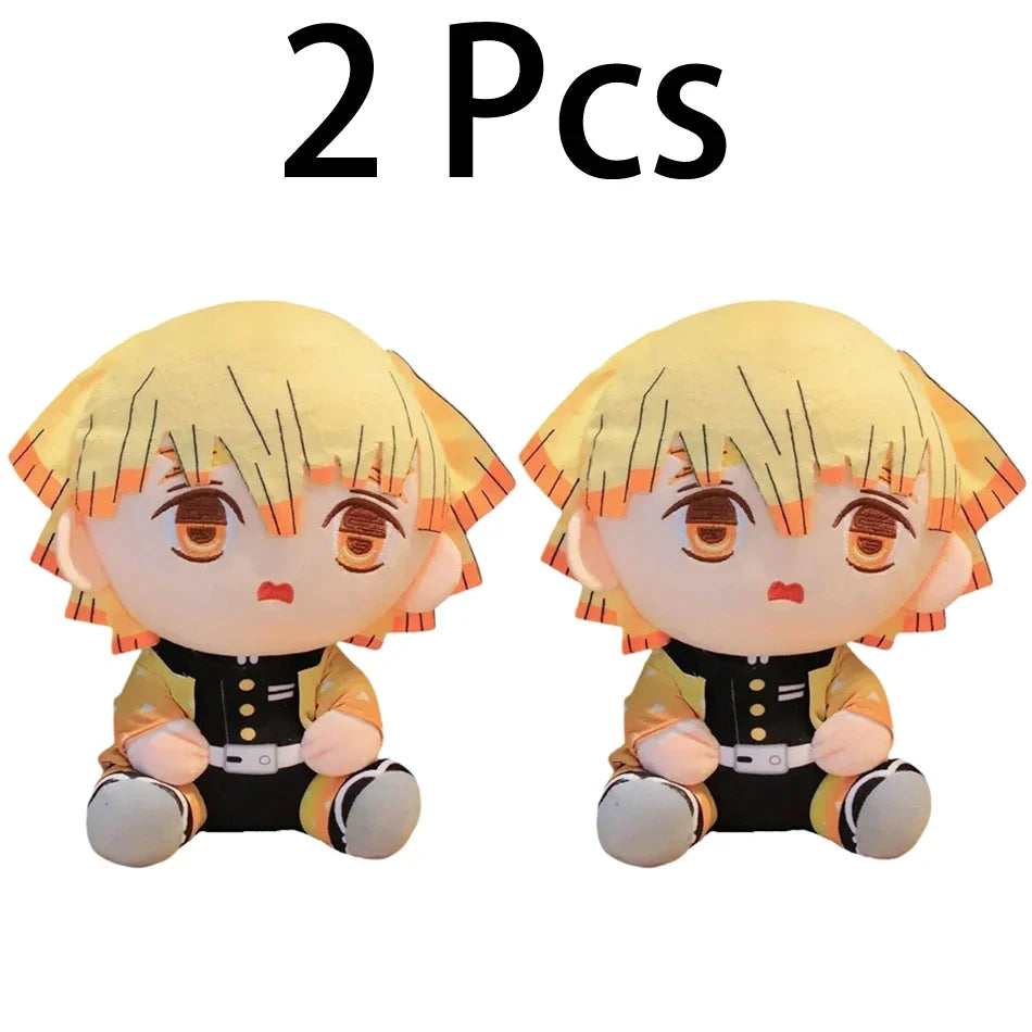 20cm Hot Japan Demon Slayer Plush Dolls Lovely Anime Kimetsu No Yaiba Kamado Tanjirou Nezuko Zenitsu Kyoujurou Toys Kids Gifts