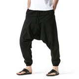 Men's Cotton Linen Loose-Fit Harem Pants