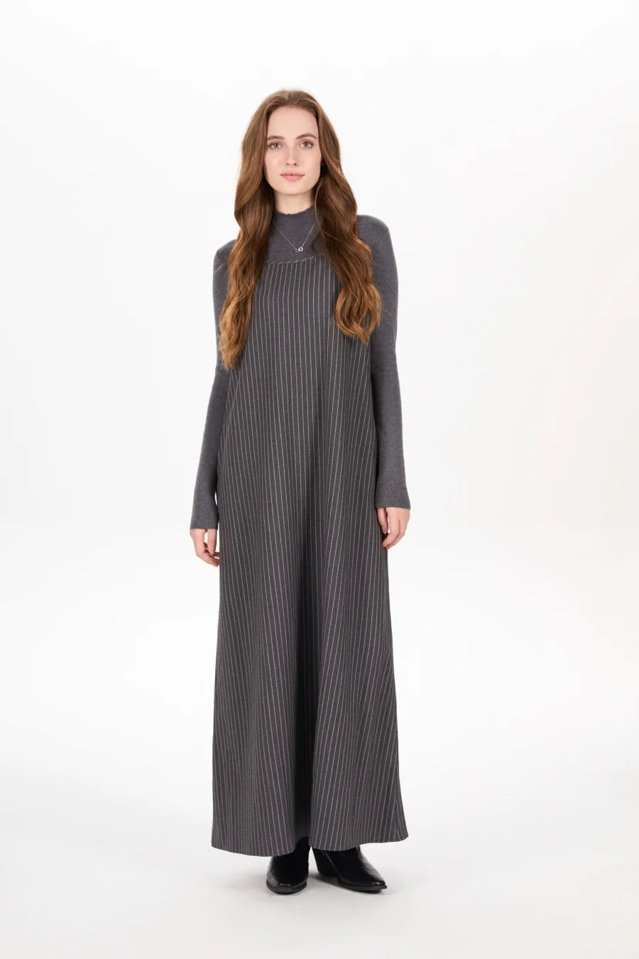 AW25 Pinstripe Collection – Knit & Slip Dress Set