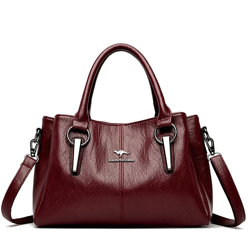 Genuine 3 Layers High Quality Soft Leather Ladies Shoulder Crossbody Bags for Women Luxury Handbags Women Bags Designer