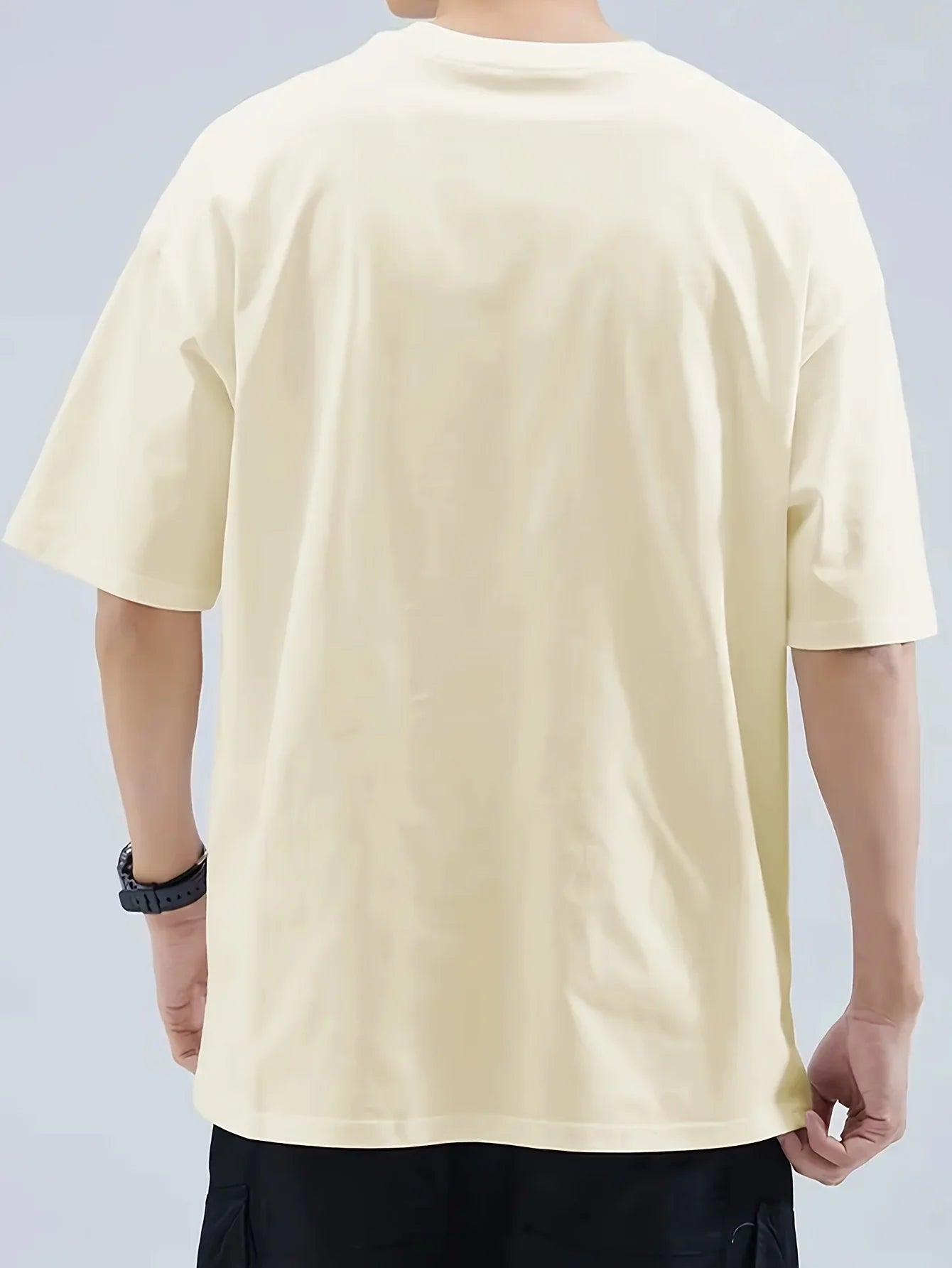 Men's Japanese Samurai Print Cotton T-Shirt - Relaxed Fit