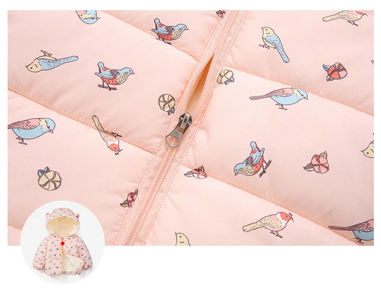 Kids’ Plush Cartoon Hooded Jacket