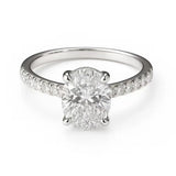 925 Sterling Silver Oval Cut Zircon Ring – Luxury Engagement & Wedding Jewelry