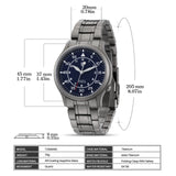 BERNY Titanium Men Quartz Watch AR Coating Sapphire Fashion Wristwatch Luminous VH31 Ultra-thin Wristwatch Waterproof 5ATM Watch