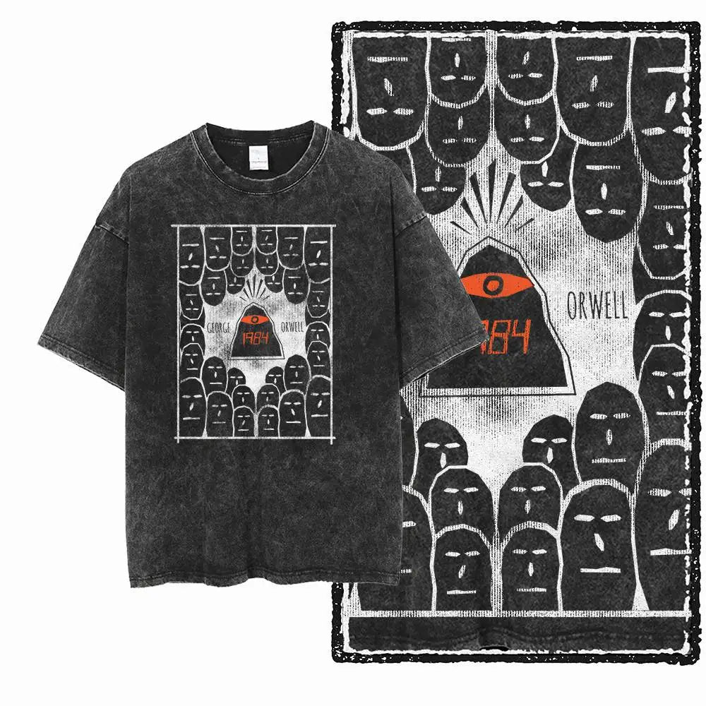 1984 Graphic Cotton Tee | Vintage Streetwear Men's T-Shirt