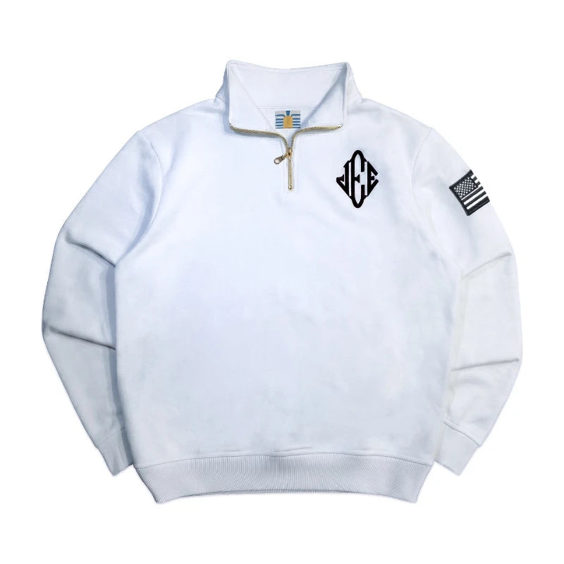 Y2K Retro 3D Embroidery Quarter-Zip