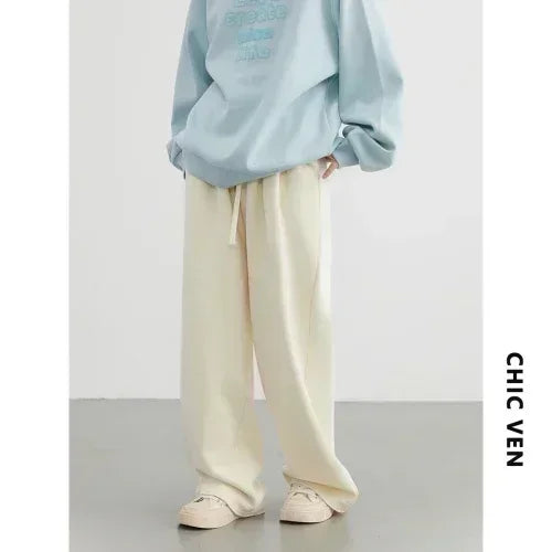 Women's High-Waisted Drawstring Wide-Leg Pants