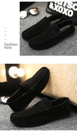 2026 Casual Men's Shoes Versatile Comfortable Work Shoes Driving Loafers Black, Grey, Khaki Three-Colour