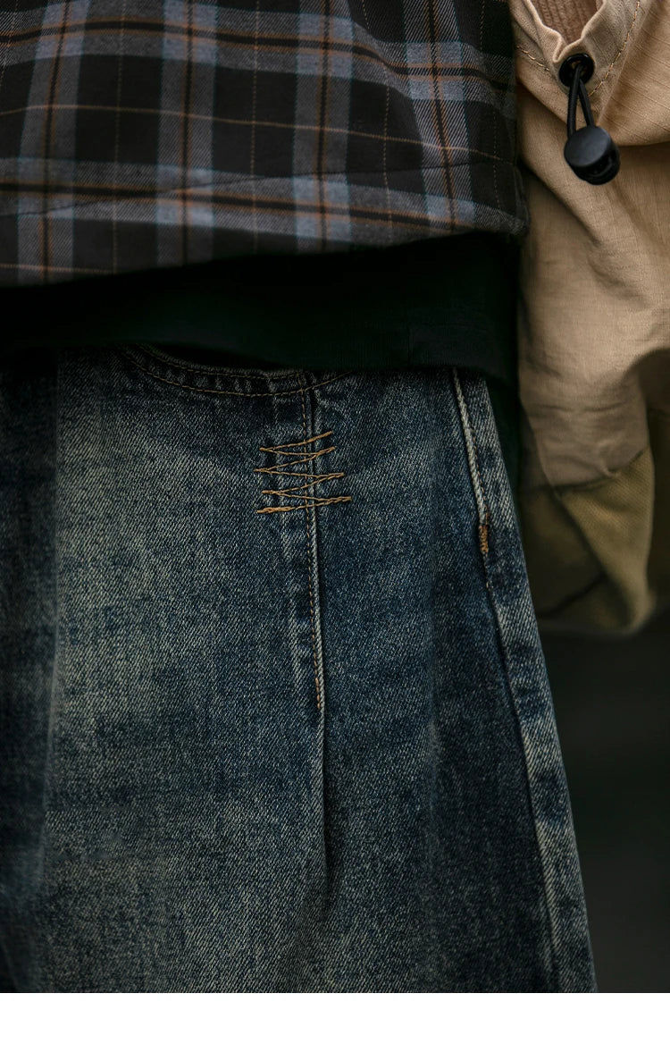 Men's Loose Fit Denim Cargo Jeans
