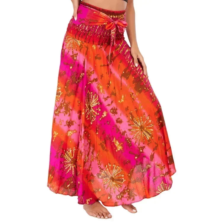 Boho Maxi Skirt – Flowy Ankle-Length Summer Skirt for Women