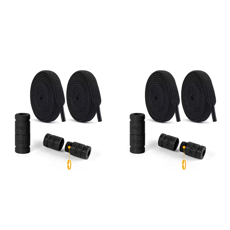 8mm Elastic No-Tie Shoelaces with Button Lock
