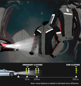 GHOST RACING Motorcycle Racing Jacket Man Waterproof Dirt Bike Pants Set With Protection Racing Suit Motocross Jacket Motor Suit