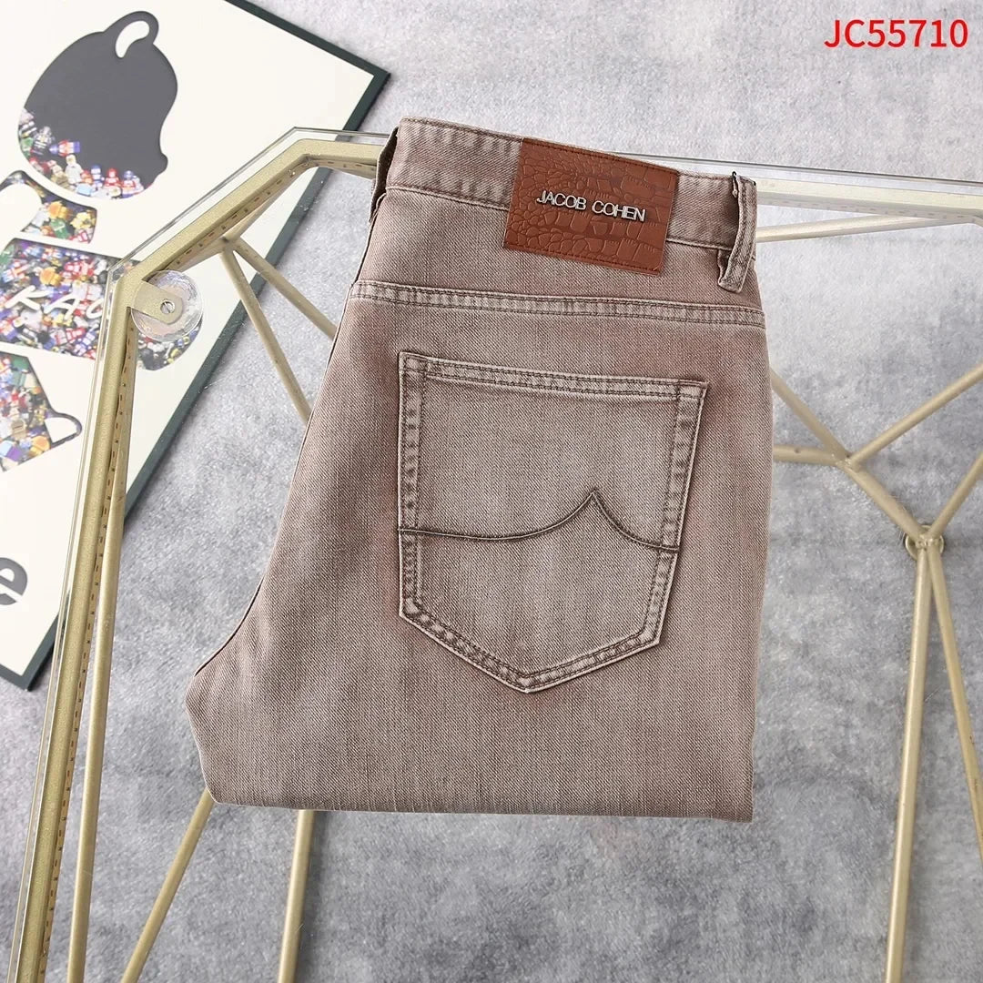 BLLIYOSS Jeans Thin Cotton Men 2025 Spring Summer new Business Embroidery Straight outdoors  Pants Old money High Quality