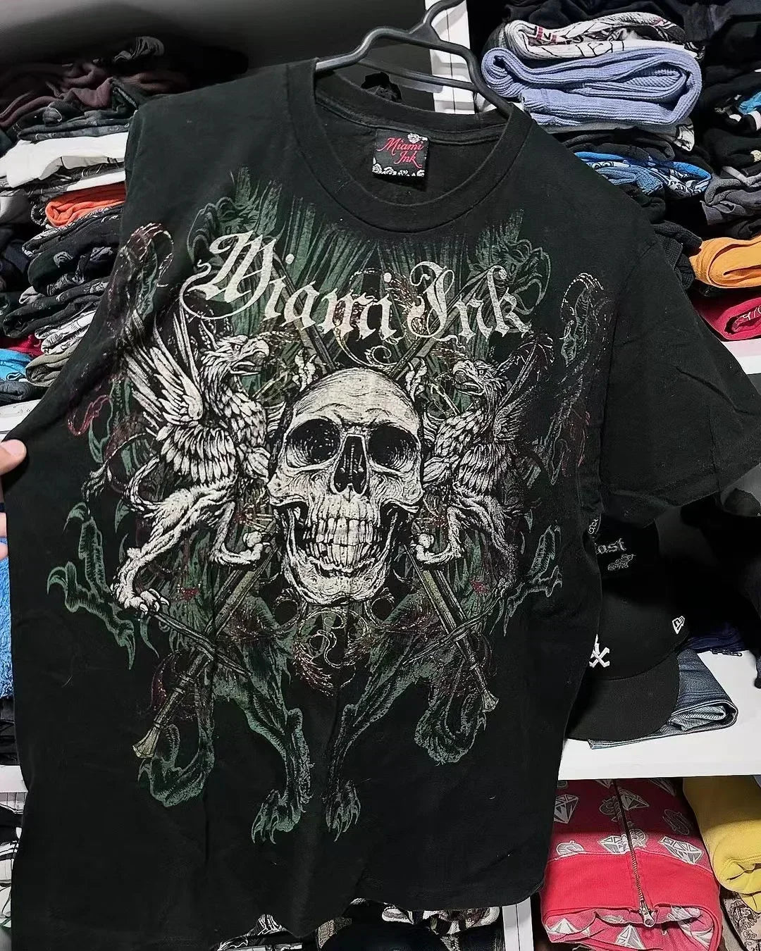 Y2K Gothic Skull Oversized Graphic Tee
