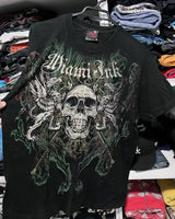 Y2K Gothic Skull Oversized Graphic Tee