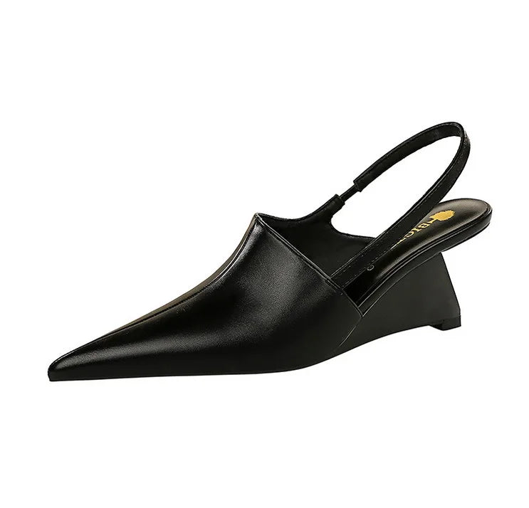 Designer Wedge Heel Sandals – Pointed Toe Women's Pumps